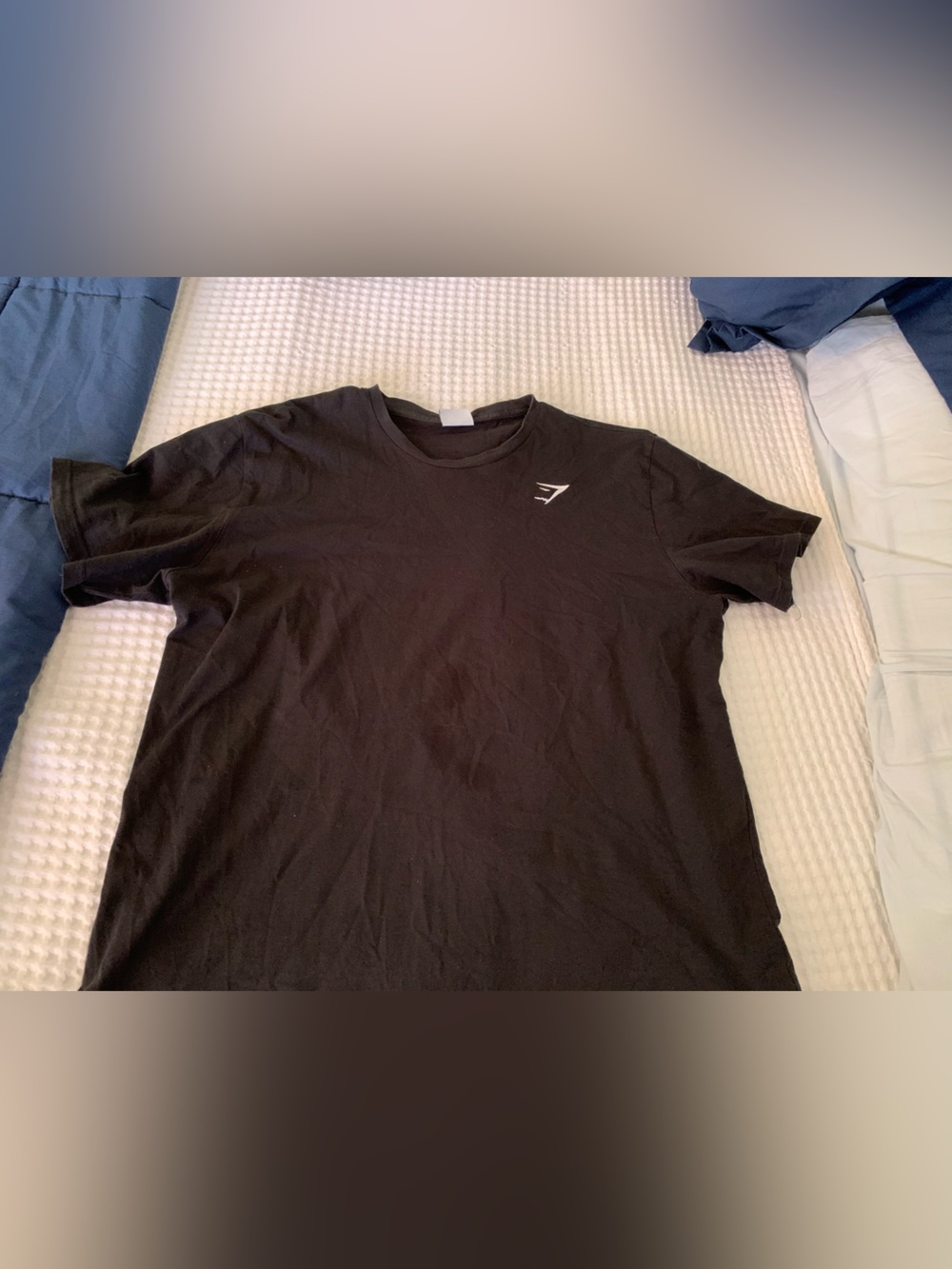 Gymshark Black Short Sleeve Logo Tee Size Large EUC